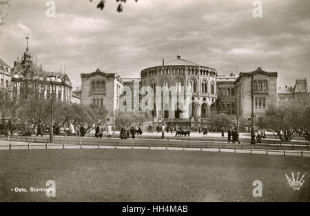 The Parliament of Norway Building (Stortingsbygningen) Stock Photo