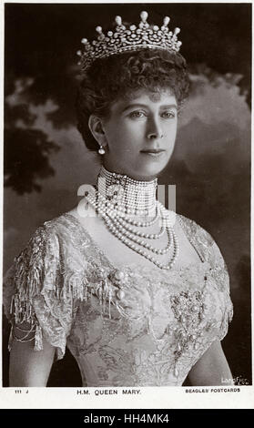 HM Queen Mary (of Teck) (1867-1953) - Queen of King George V - superb photographic portrait. Stock Photo