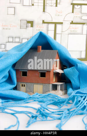 Symbolic for passiv house, thermal insulation Stock Photo