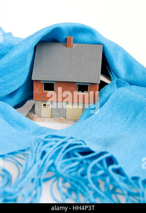 Symbolic for passive house, heat insulation Stock Photo