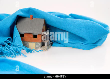Symbolic for passive house, heat insulation Stock Photo