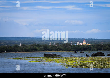 Colonial town of Granada from Lake Nicaragua Stock Photo