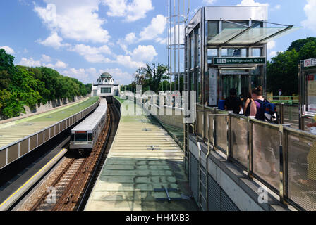 Wien, Vienna: Court pavilion at underground line 4, 13., Wien, Austria Stock Photo