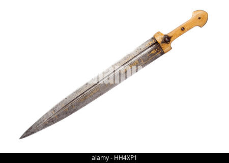 Old east dagger isolated on white background. Stock Photo