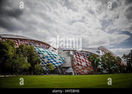 The Louis Vuitton Foundation. The Fondation Louis Vuitton is an art museum and cultural center Stock Photo