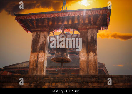 Temples of Durbar Square in Bhaktapur, Kathmandu valey, Nepal. Stock Photo