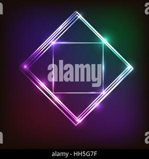 Abstract colorful neon background with squares, stock vector Stock Vector