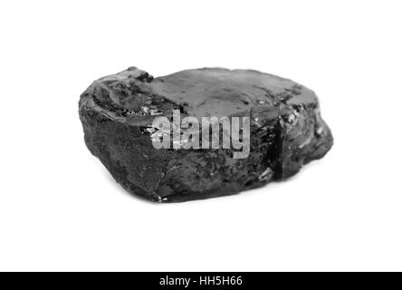 large coal lump isolated on white background Stock Photo