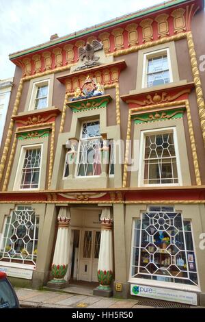 The Egyptian House, Penzance, England. Stock Photo