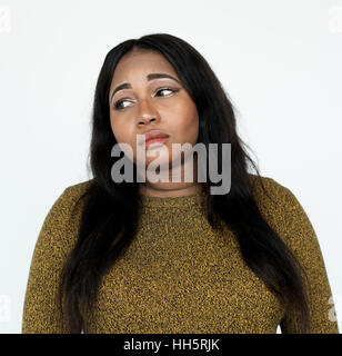 African Descent Woman Studio Concept Stock Photo