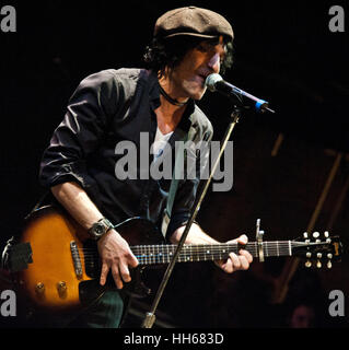 Asbury Park, NJ, USA. 14th January, 2017. Jesse Malin Performs at Light of Day Concert at Paramount Theatre. Stock Photo