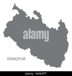 Rangpur Division (Administrative Divisions of Bangladesh) map vector ...