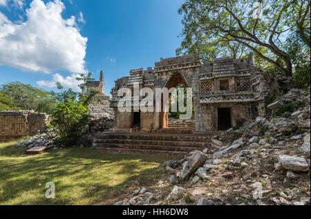 Ancient mayan arch, Labna mayan ruins, Yucatan, Mexico Stock Photo