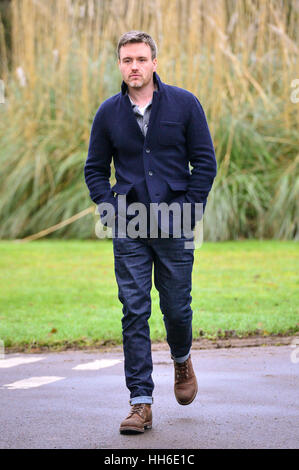 Jamie King outside Avon Coroner's Court in Flax Bourton, where a coroner has said that his baby son died when staff at an NHS hospital decided to delay his delivery and his mother was sent home. Stock Photo