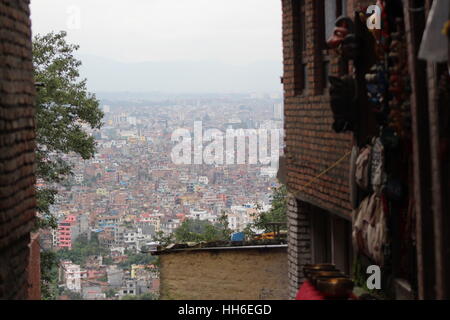 Pictures of Nepal,Monkey temple Stock Photo