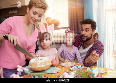 Who wanna get Easter cake? Stock Photo