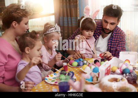 Easter decorations are almost ready Stock Photo