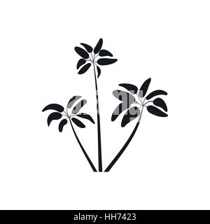 Three palms icon, simple style Stock Vector