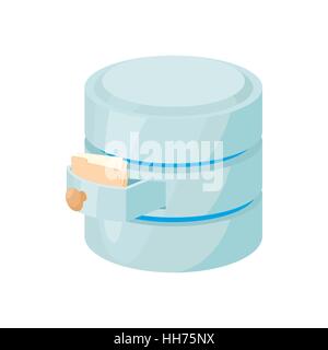 Storing files in database icon, cartoon style Stock Vector
