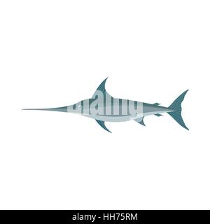 Swordfish icon, cartoon style Stock Vector