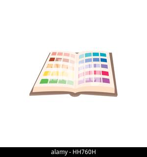 Color guide icon in cartoon style Stock Vector