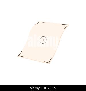 Printer marks on paper icon, cartoon style Stock Vector