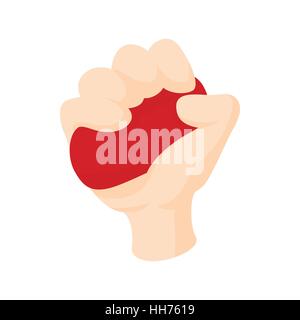 Antistress red ball icon, cartoon style Stock Vector