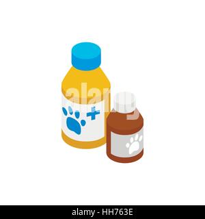 Medicine for animals icon, isometric 3d style Stock Vector