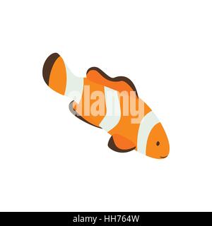 Clown fish icon, isometric 3d style Stock Vector
