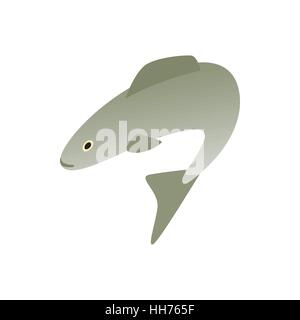 Pilchard fish icon, isometric 3d style Stock Vector