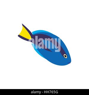 Surgeon fish icon, isometric 3d style Stock Vector