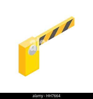 Barrier parking cars icon, isometric 3d style Stock Vector