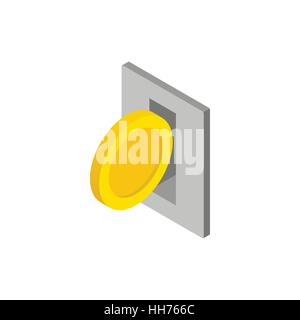 Parking fees icon, isometric 3d style Stock Vector