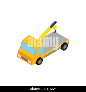 Tow truck icon, isometric 3d style Stock Vector