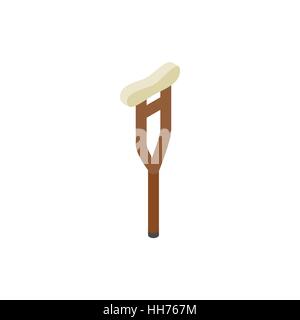 Crutch icon in isometric 3d style Stock Vector