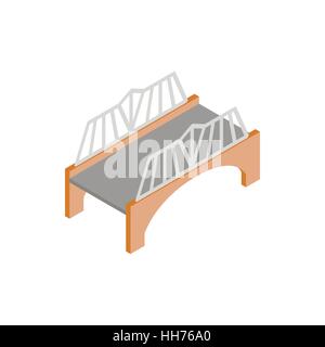 Bridge with wrought iron railings icon Stock Vector