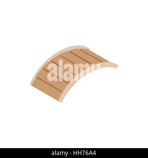 Bridge made of wood icon, isometric 3d style Stock Vector