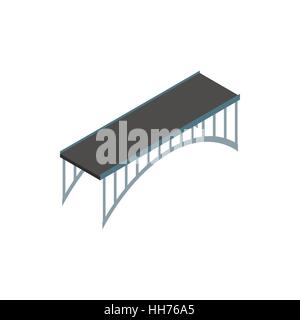 Span bridge icon, isometric 3d style Stock Vector