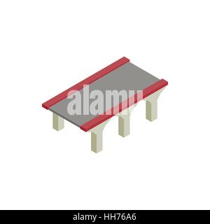 Span bridge icon, isometric 3d style Stock Vector