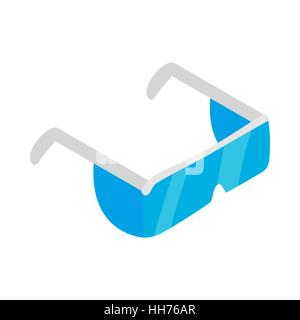 Safety glasses icon, isometric 3d style Stock Vector