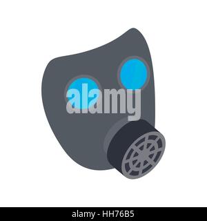 Black gas mask icon, isometric 3d style Stock Vector