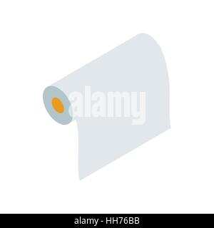 Blank paper roll icon, isometric 3d style Stock Vector