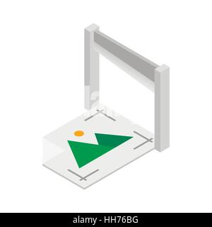 Document printed on a printer icon Stock Vector