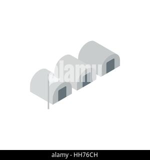 House for refugees icon, isometric 3d style Stock Vector