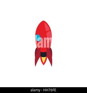 Red rocket icon, isometric 3d style Stock Vector