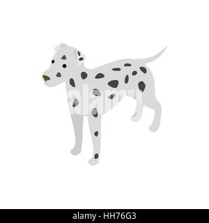Dalmatians dog icon, isometric 3d style Stock Vector