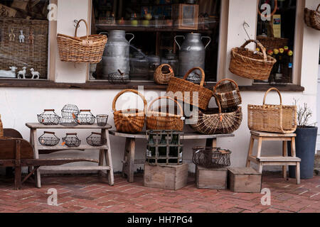 old style basket shop in France Stock Photo