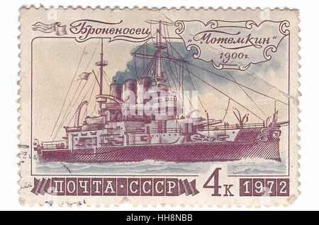 Old soviet military theme stamps Stock Photo