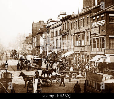 The Briggate, Leeds - Victorian period Stock Photo