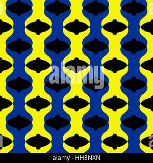 Double fish tail / odd shaped tessellation pattern - vector tile background wallpaper Stock Vector